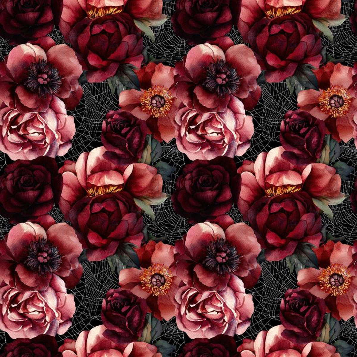 Burgundy in October Pattern 22 Quilting Cotton Fabric