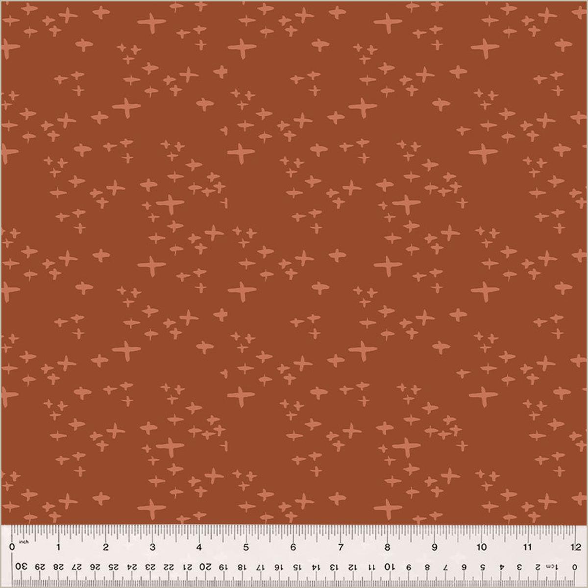 Moonlit Quilt Fabric - Glimmer in Brick Brown/Orange - 54289-4