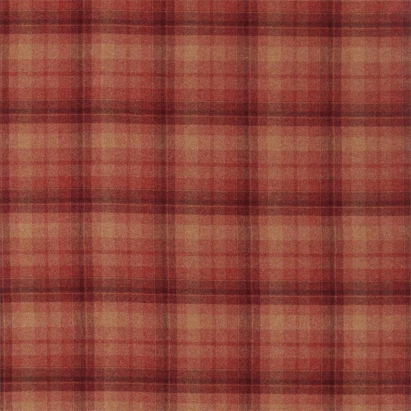 Samphrey Check Islay Wools Russet Fabric by Sanderson