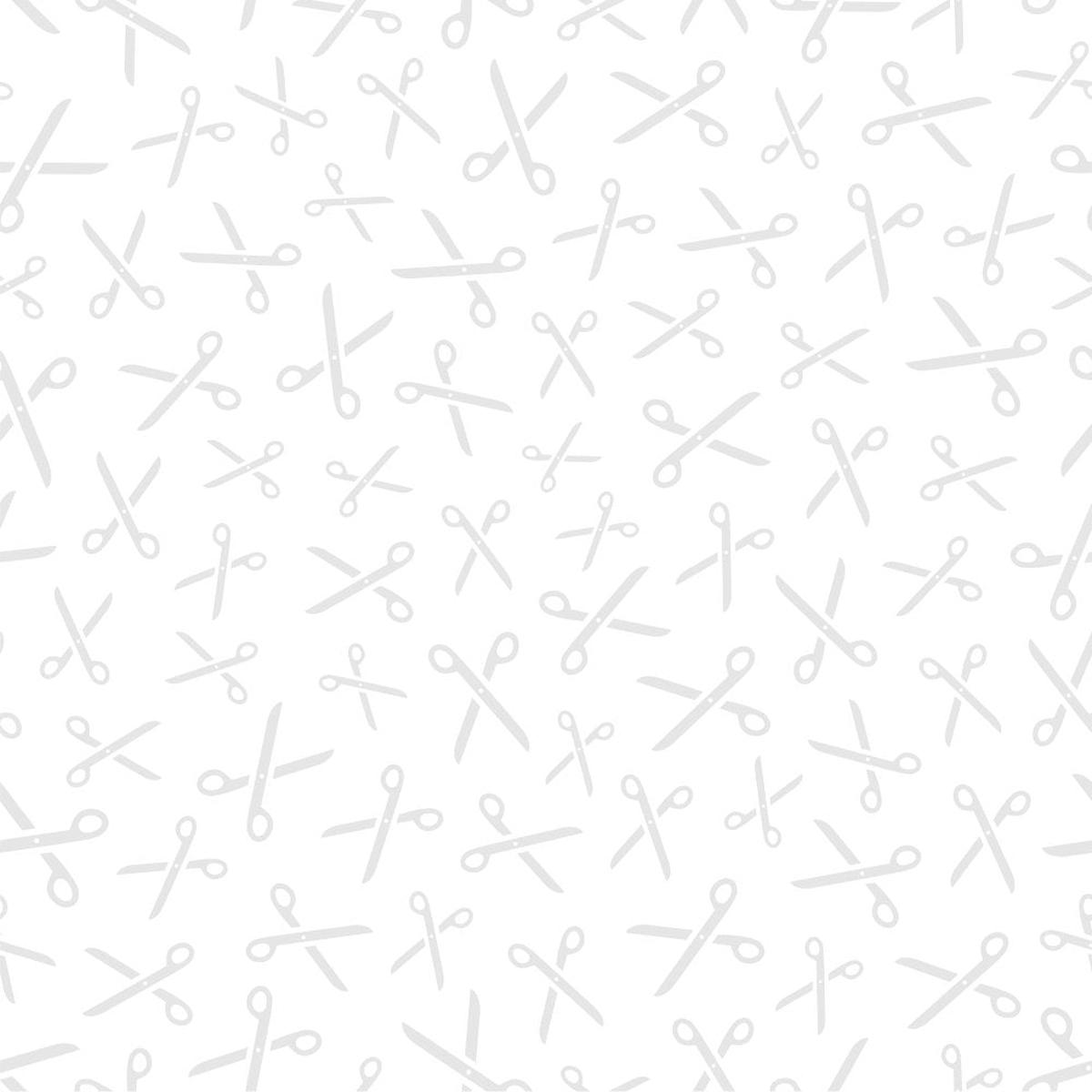 Scissors Fabric - Platinum