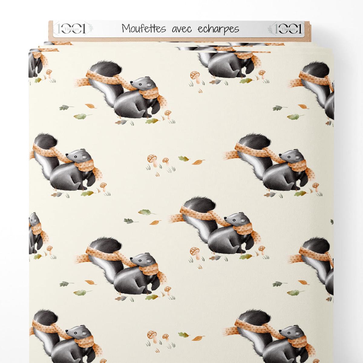 Tissu - Moufettes avec charpes