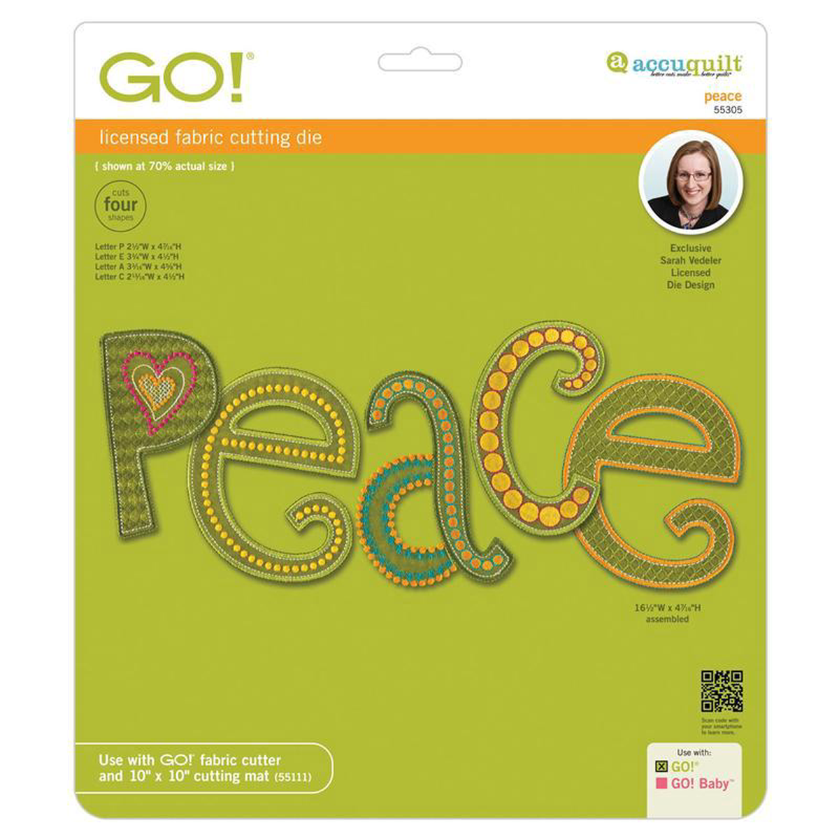 AccuQuilt Go Die Peace by Sarah Vedeler 55305