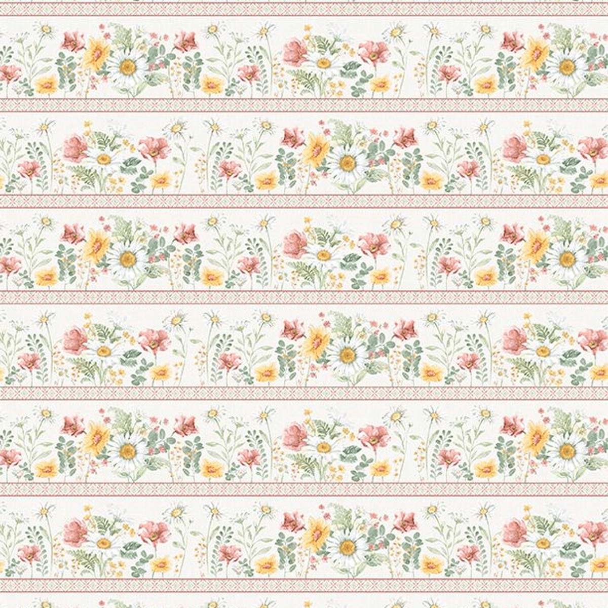 Daisy Days - Repeating Stripe Multi
