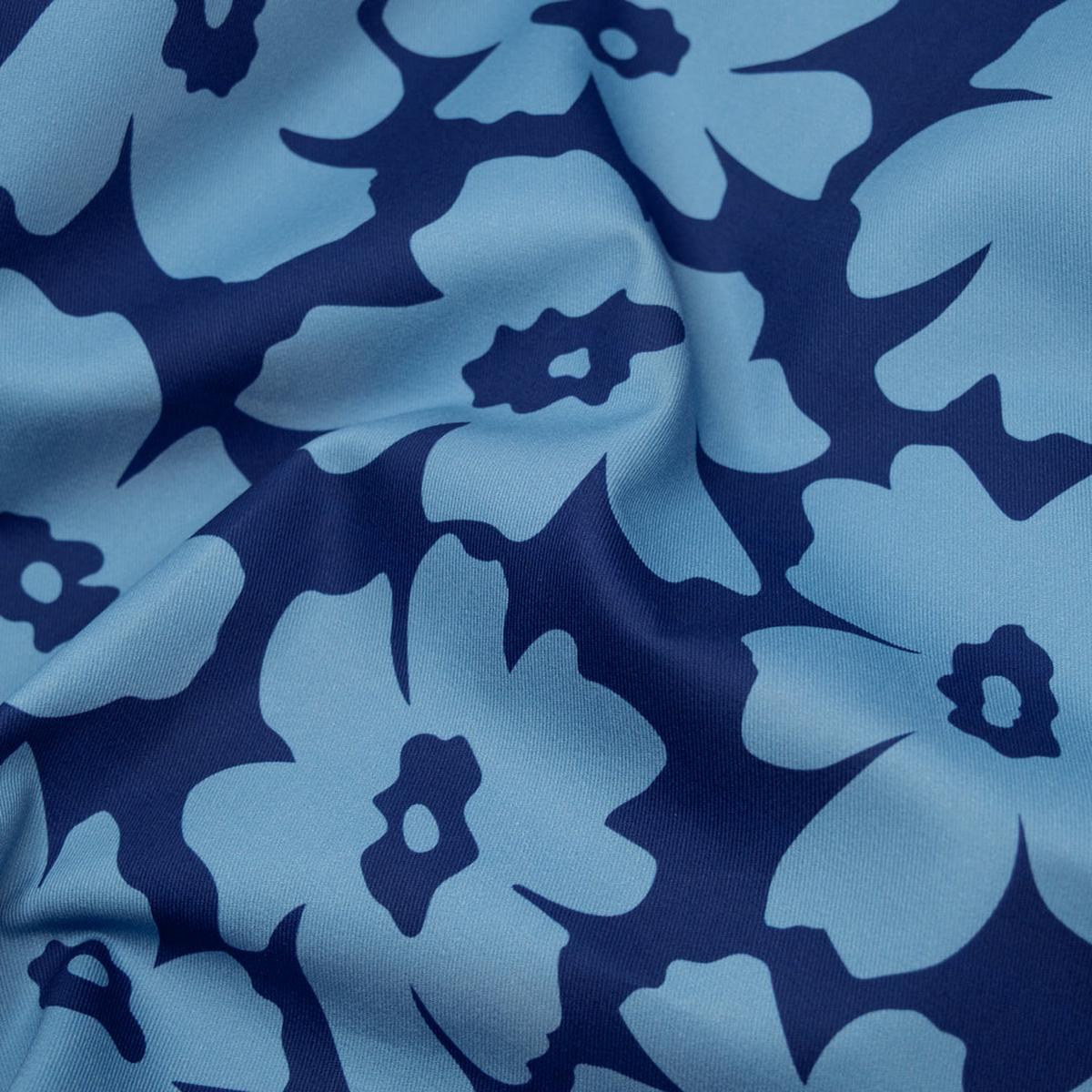 Poppy Field Printed Cotton Twill - Denim/Canal