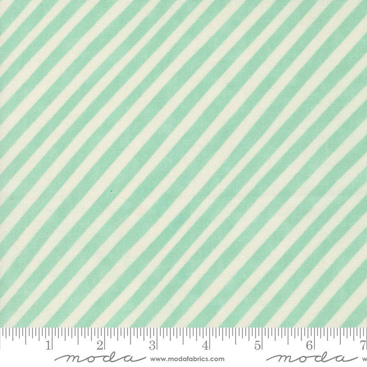 Printed Cotton Poplin - Love Letter for Moda - Seafoam Stripe