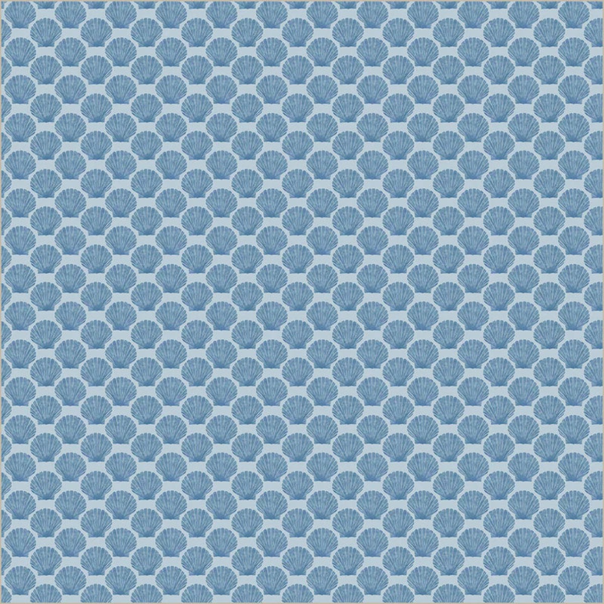 Shell in Aqua -- Ocean Life by Leslie Trimbach --- Windham Fabrics
