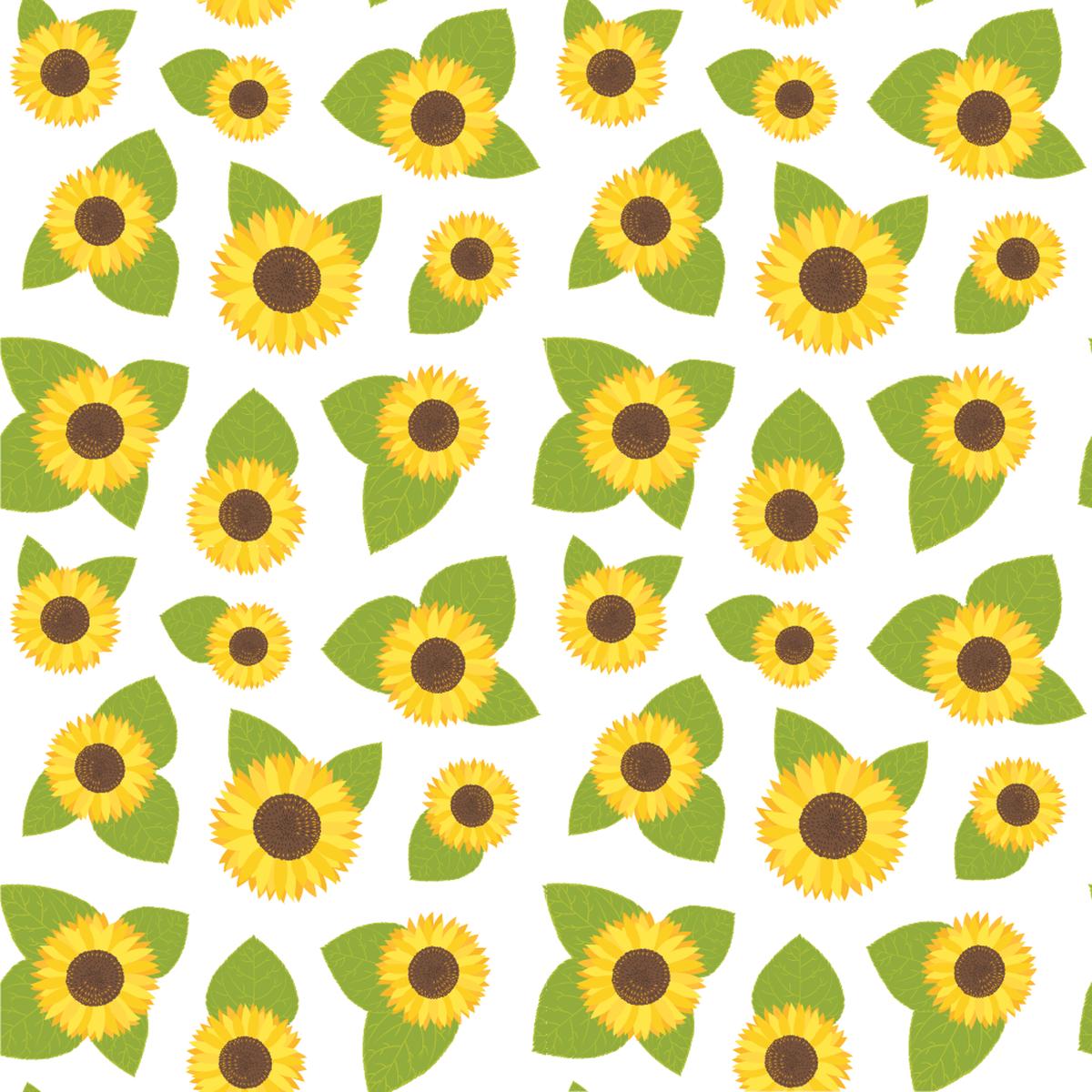Sunflowers and Bees Flowers and Leaves Fabric