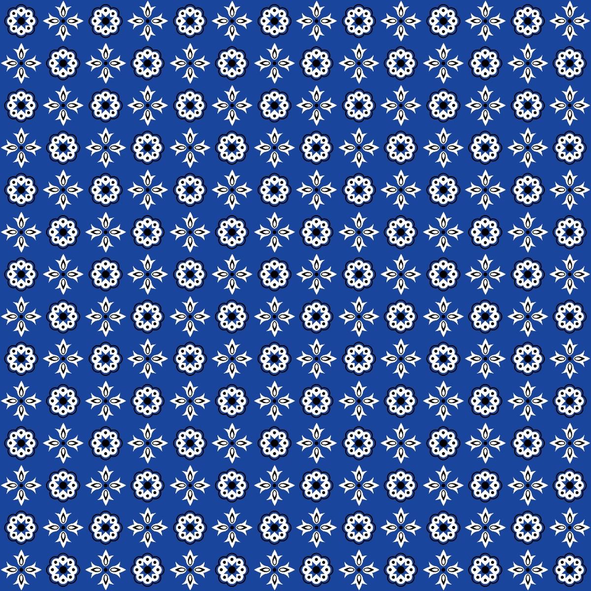Blue Bandana Pattern 11 Quilting Cotton Fabric