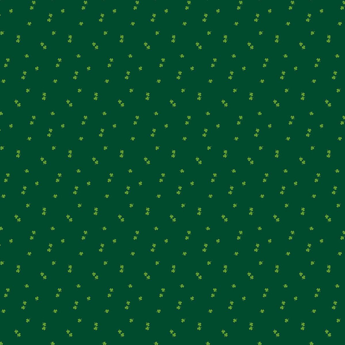 Fabric Riley Blake Green Clovers Seasonal Basics by the Quarter Yard C764-GREEN