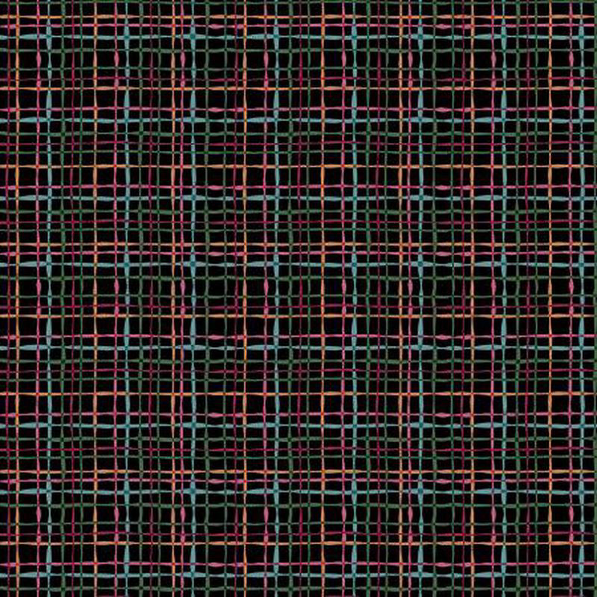 Floral Party 40768-947 MultiBlack Plaid