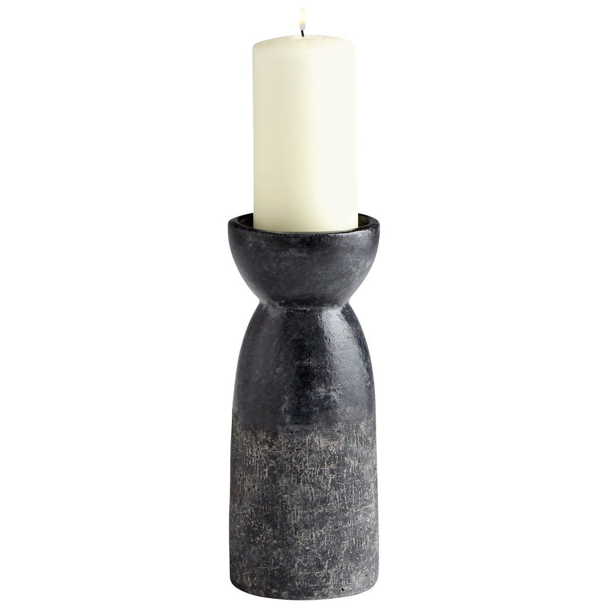 Large Escalante Candleholder in Black by Cyan Design