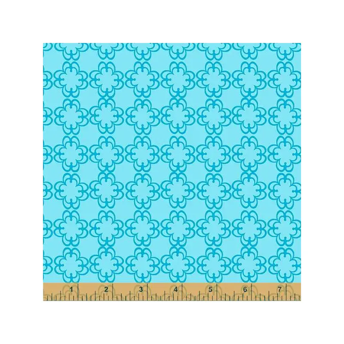 Darling Denyse Schmidt 53034-2 Blue Floral Grid Cotton