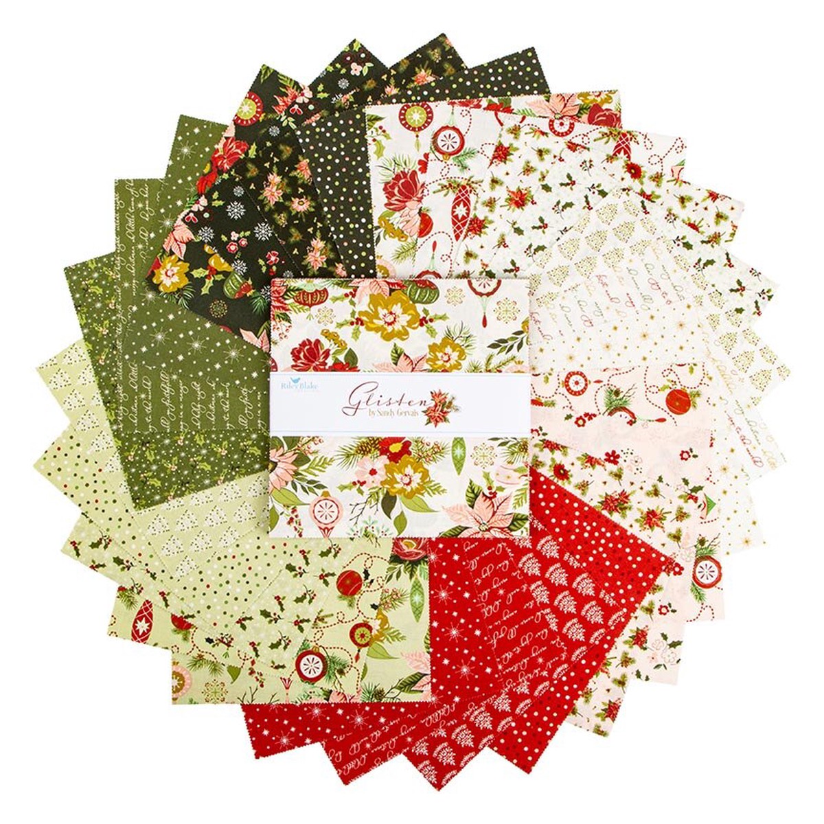 Fabric Riley Blake Precuts Glisten 42pc 10" Stackers 10-16220-42