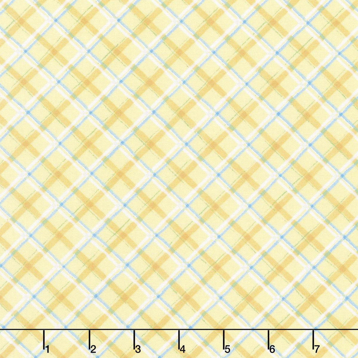 Gnome-Grown - Plaid Yellow Yardage