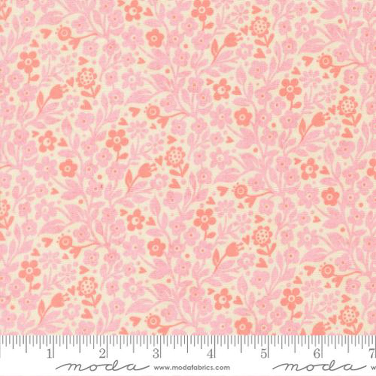 Peony Fieldrush Ivy 44"/45" Cotton Fabric Per Yard