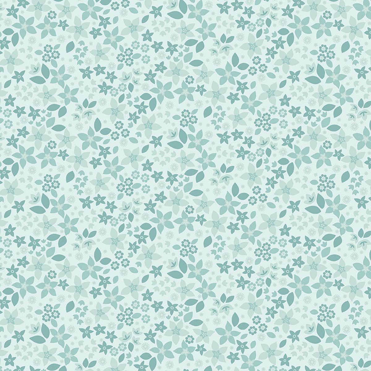 Fabric Benartex Frost Star Flowers Holly & Hearth by the Quarter Yard 17262-24