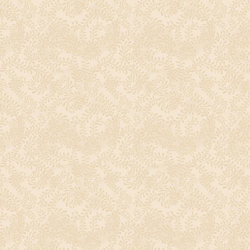 Fabric Wilmington Essentials Cream Swirling Leaves by the Quarter Yard 27650-122