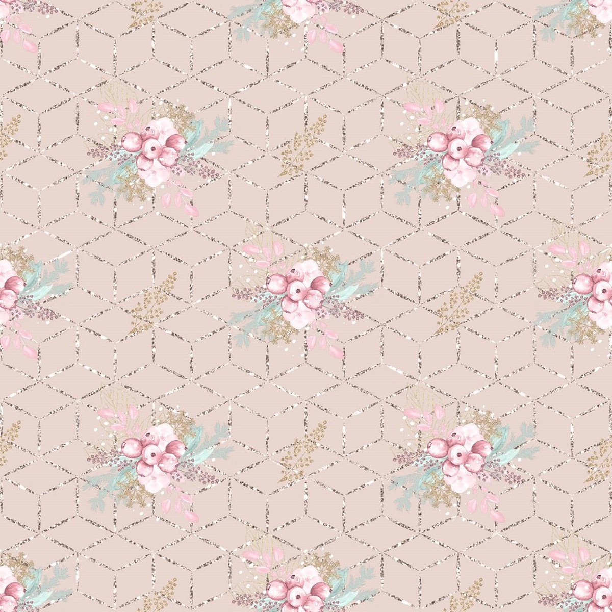 Hello Winter Pattern 4 Fabric - Tan