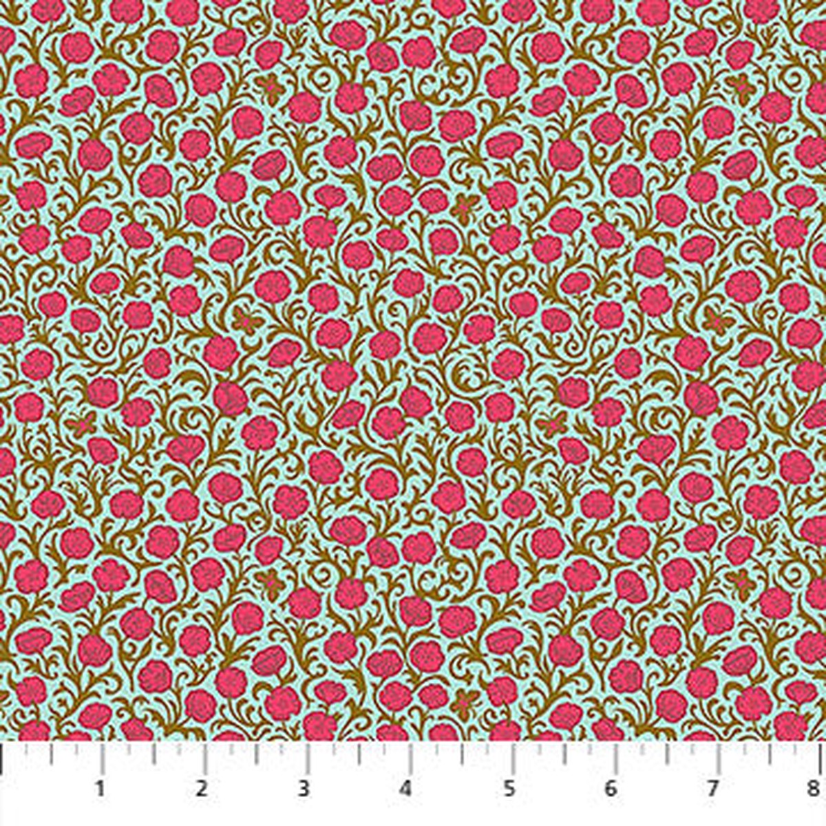 Poppies Sweet Yesterday Cotton 44"/45" Fabric Per Yard
