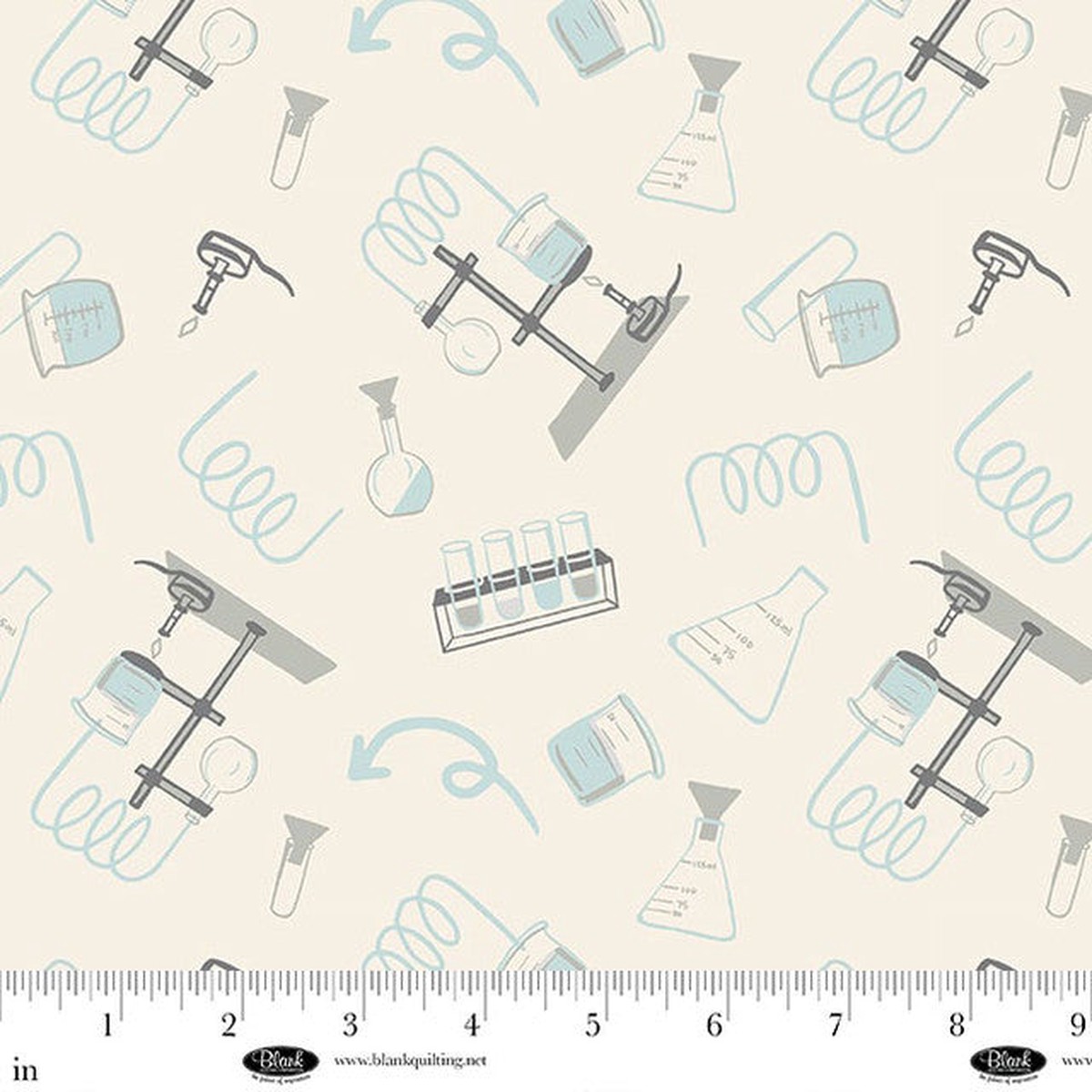 Blank Quilting Science Lab 3839 41 Ivory Test Tubes By The Yard