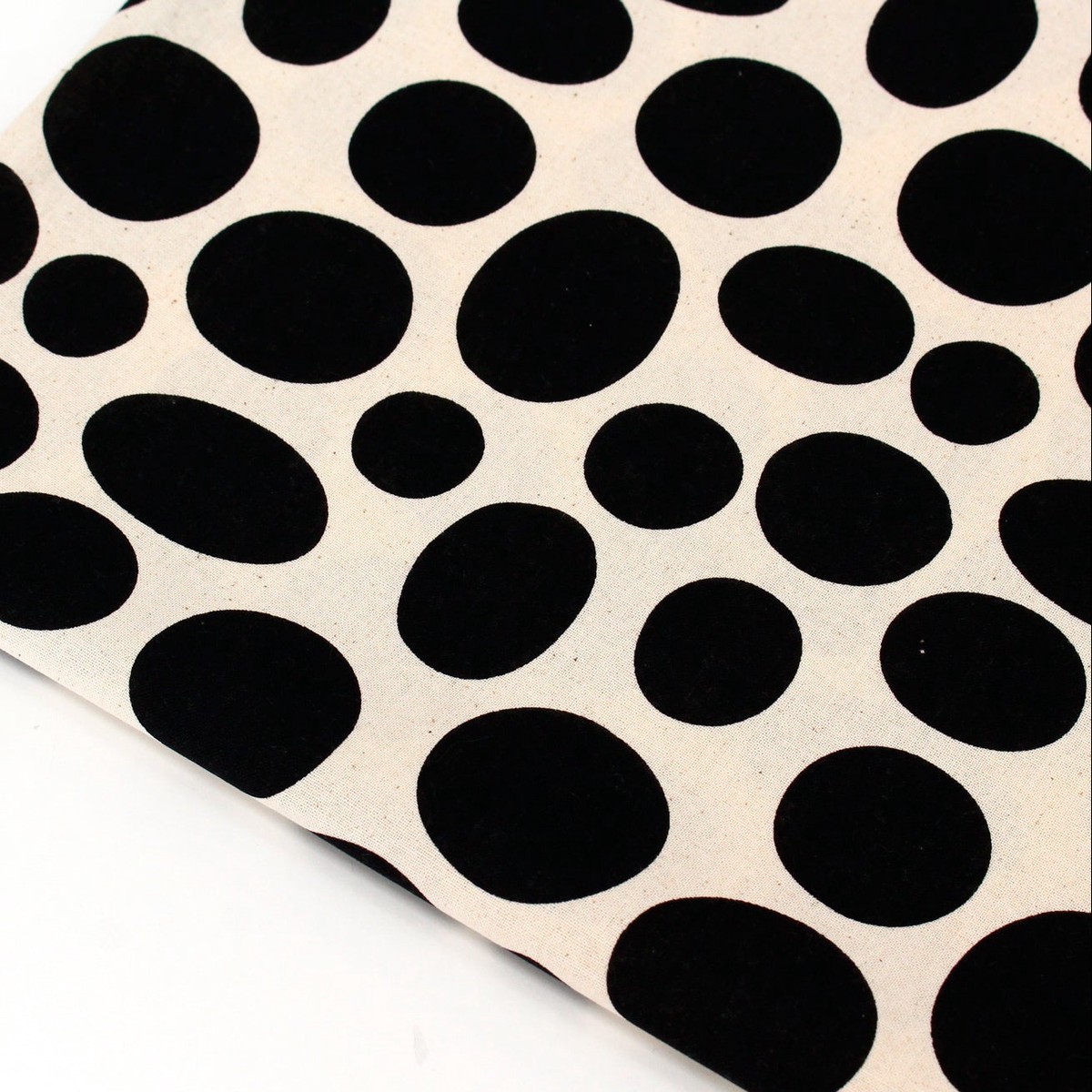 Color Palette - Japanese Printed Muslin - Black Dots