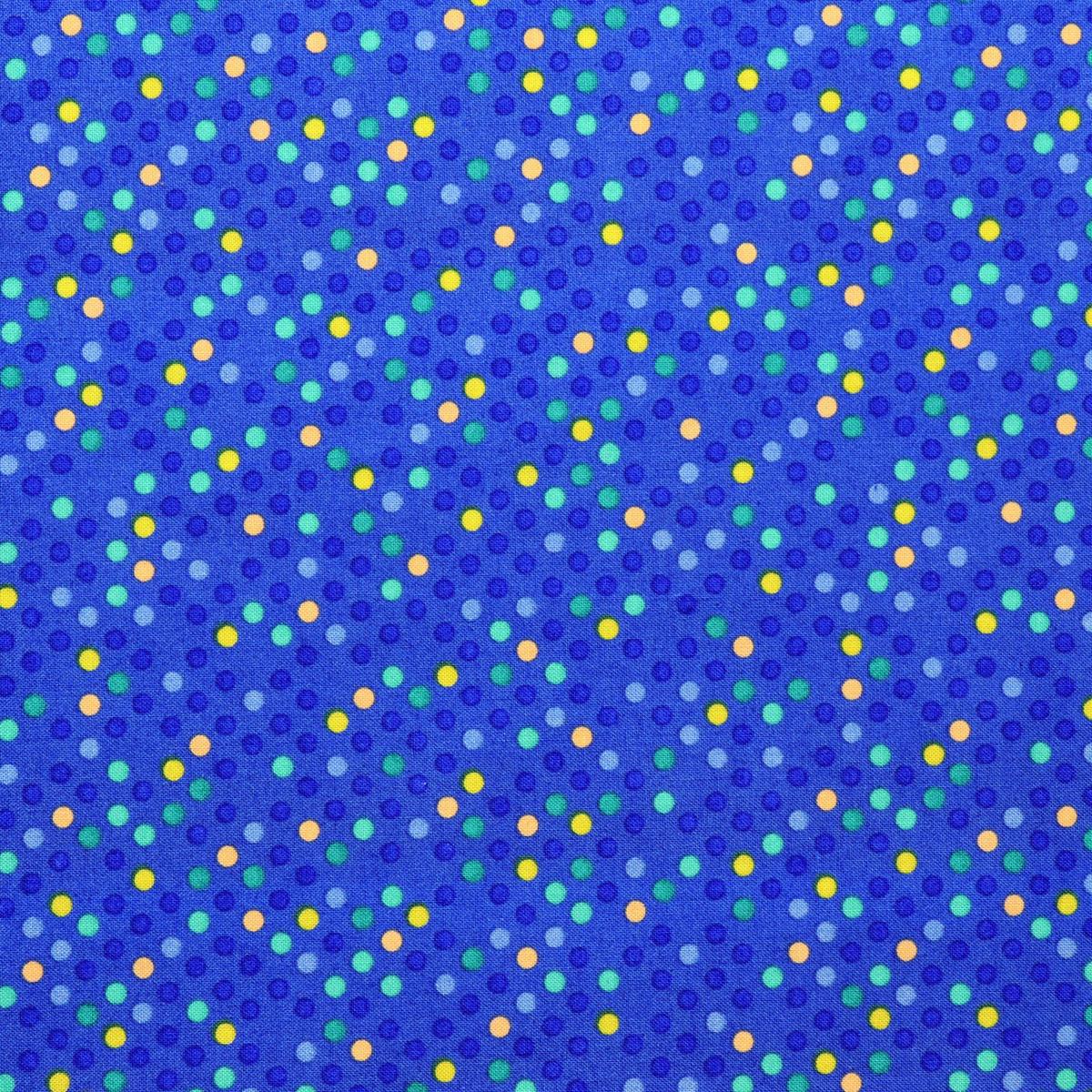 Dazzle Dots 1 Confetti Drop Fabric Collection - Blue Multi