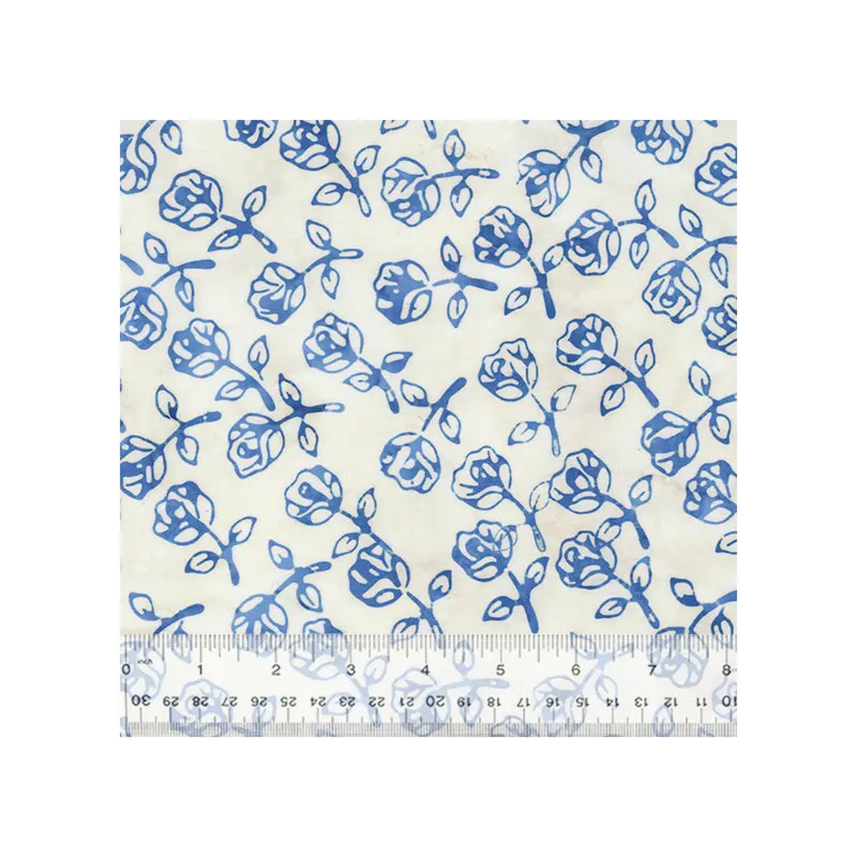 JDJ 8211 Midnight Moon Jacqueline de Jonge 3424Q-X White Rosebuds Batik Cotton