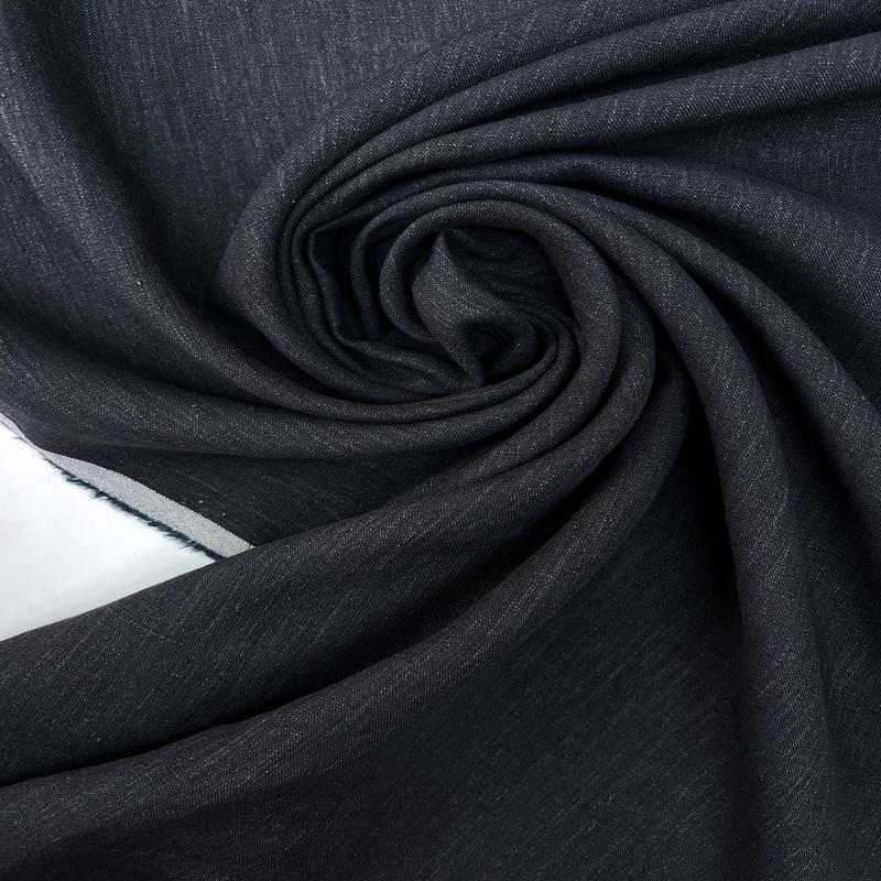 Melange Cotton Linen Fabric Shades Blue