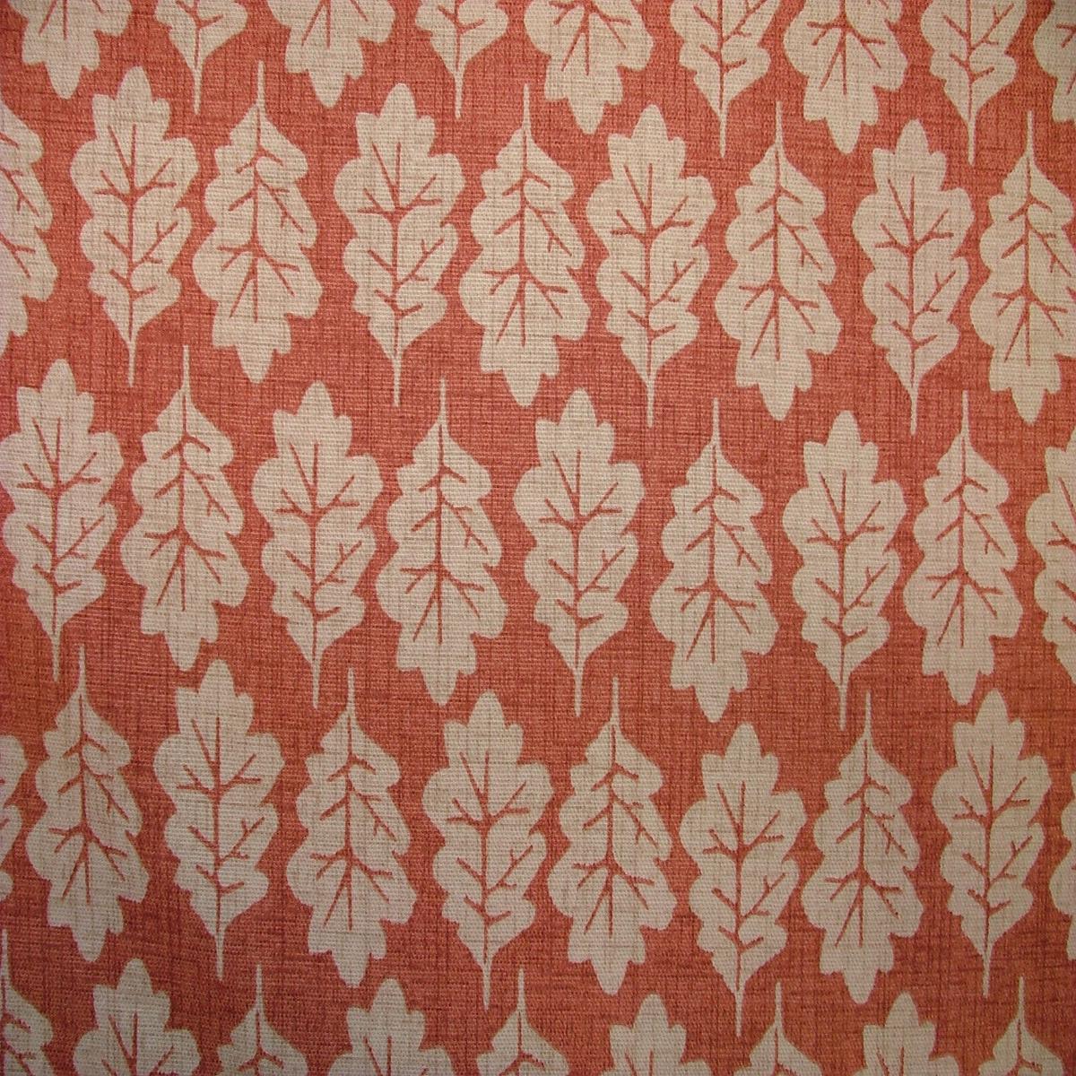 4.3 Metres iLiv Oak Leaf Paprika 100% Cotton Fabric Cushion Curtain Upholstery