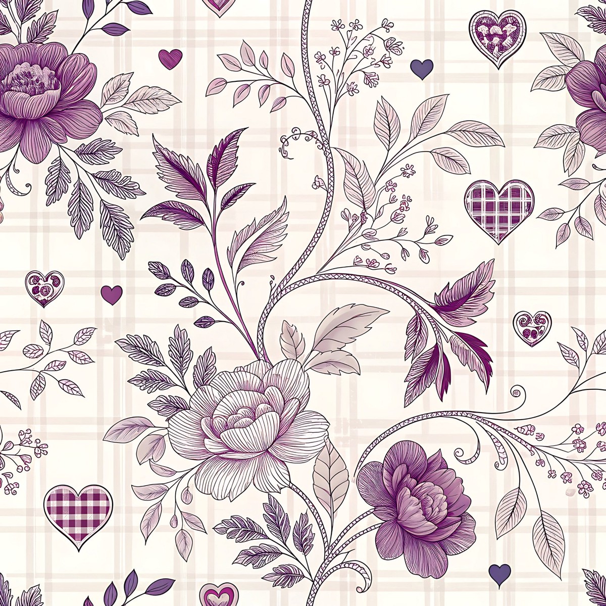 Lavender Cottage Floral Pattern 7 Quilting Cotton Fabric