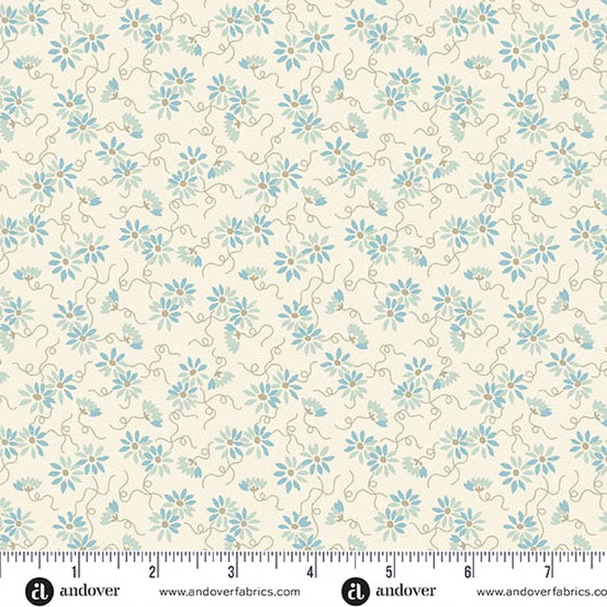Fabric Andover Laundry Basket Quilts Nimbus Daisy Chain Sewing Bird by the Quarter Yard A-1616-L