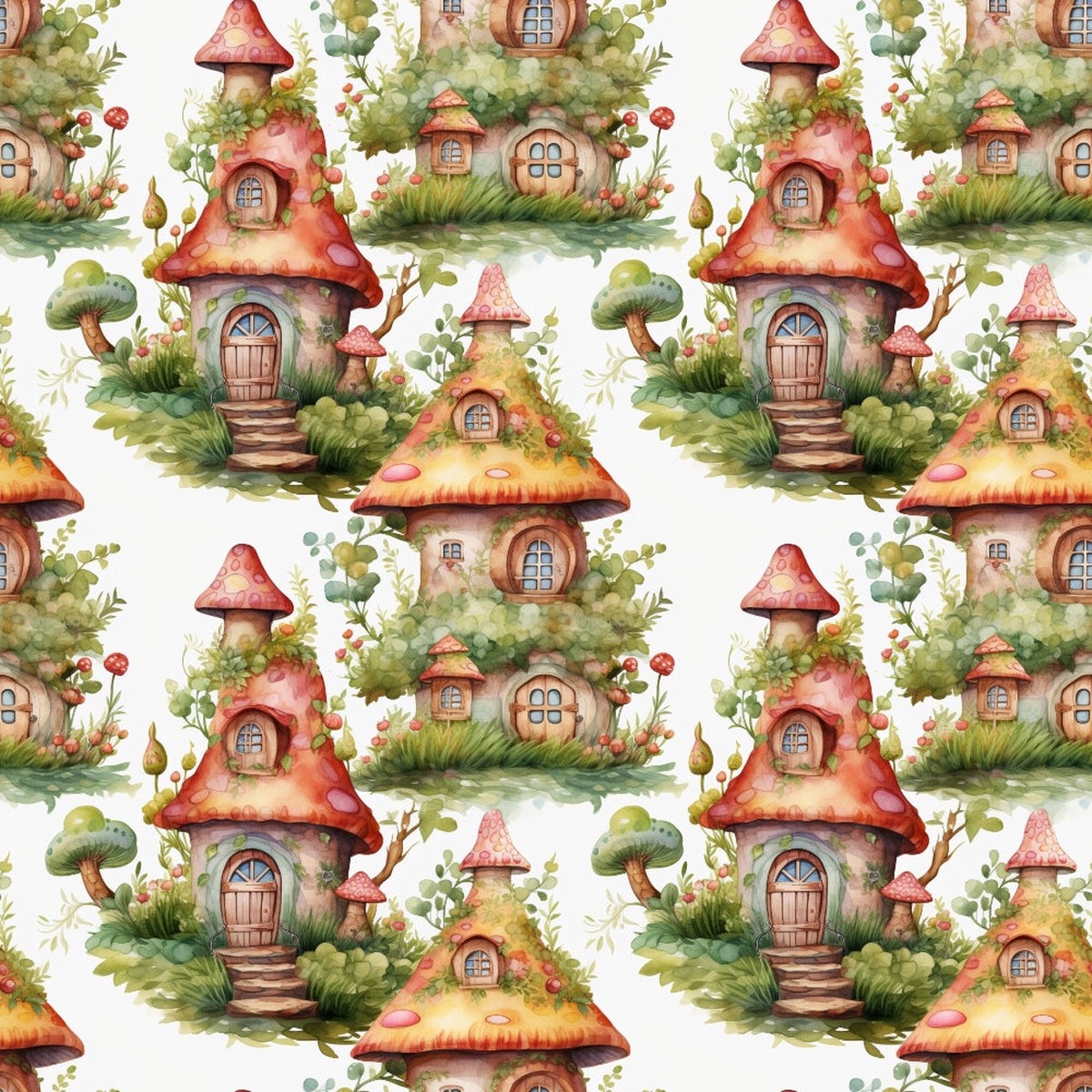 Fairy Houses Pattern 11 Quilting Cotton Fabric