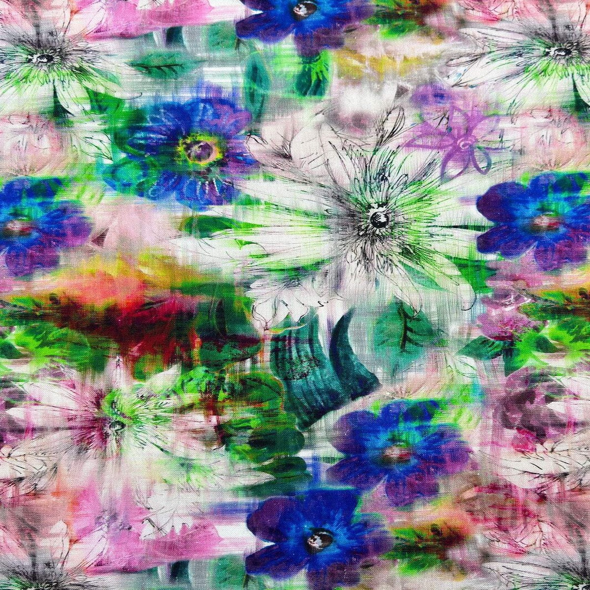 Palma Digital Floral Ecru / Multi