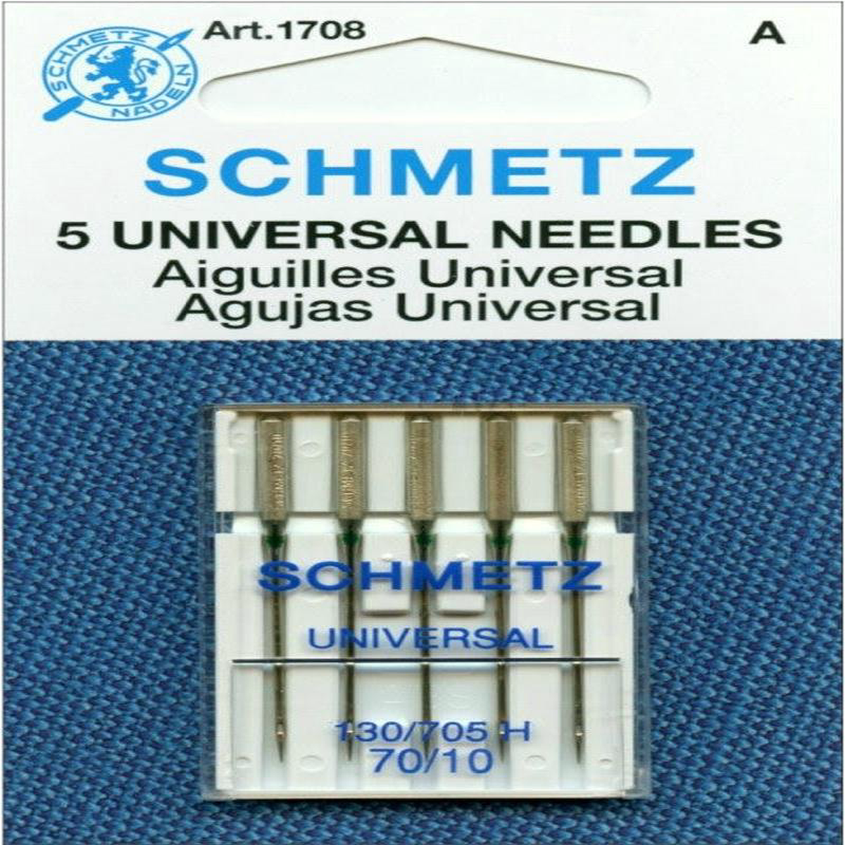 Schmetz 5pk Size 7010 Universal Sewing Machine Needles 1708 130705H 152151
