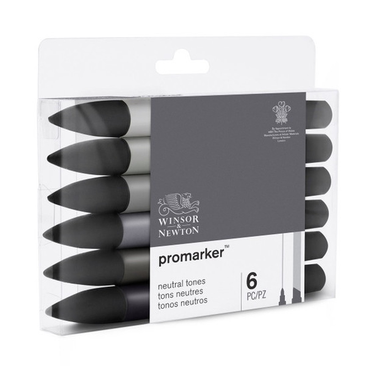 Winsor & Newton Promarker Set - Neutral Tones (6pcs)