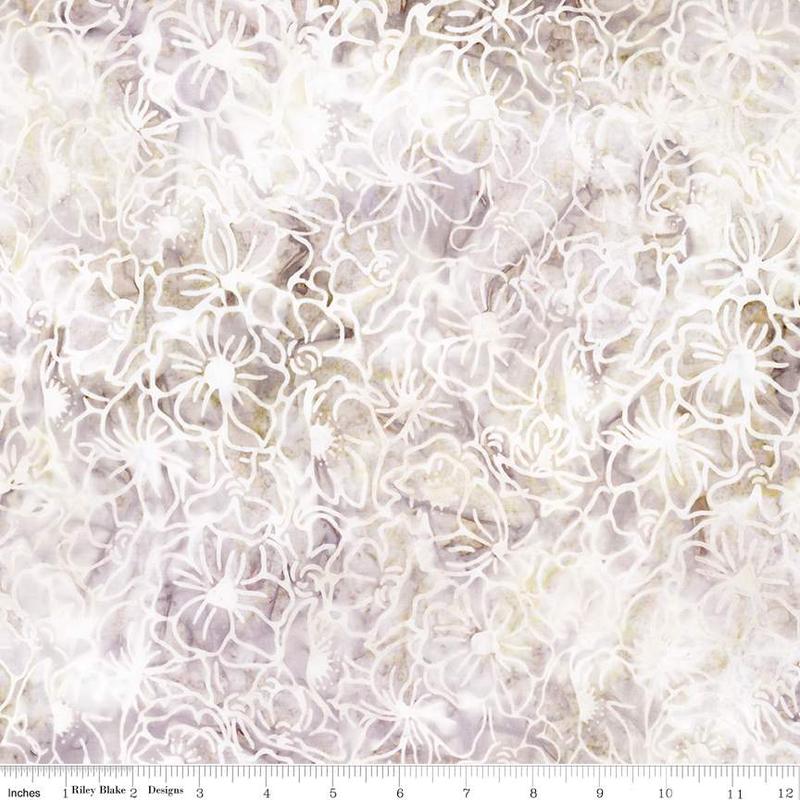 Fabric Riley Blake Oyster Expressions Batiks Floral Reflections by the Quarter Yard BT23181-117