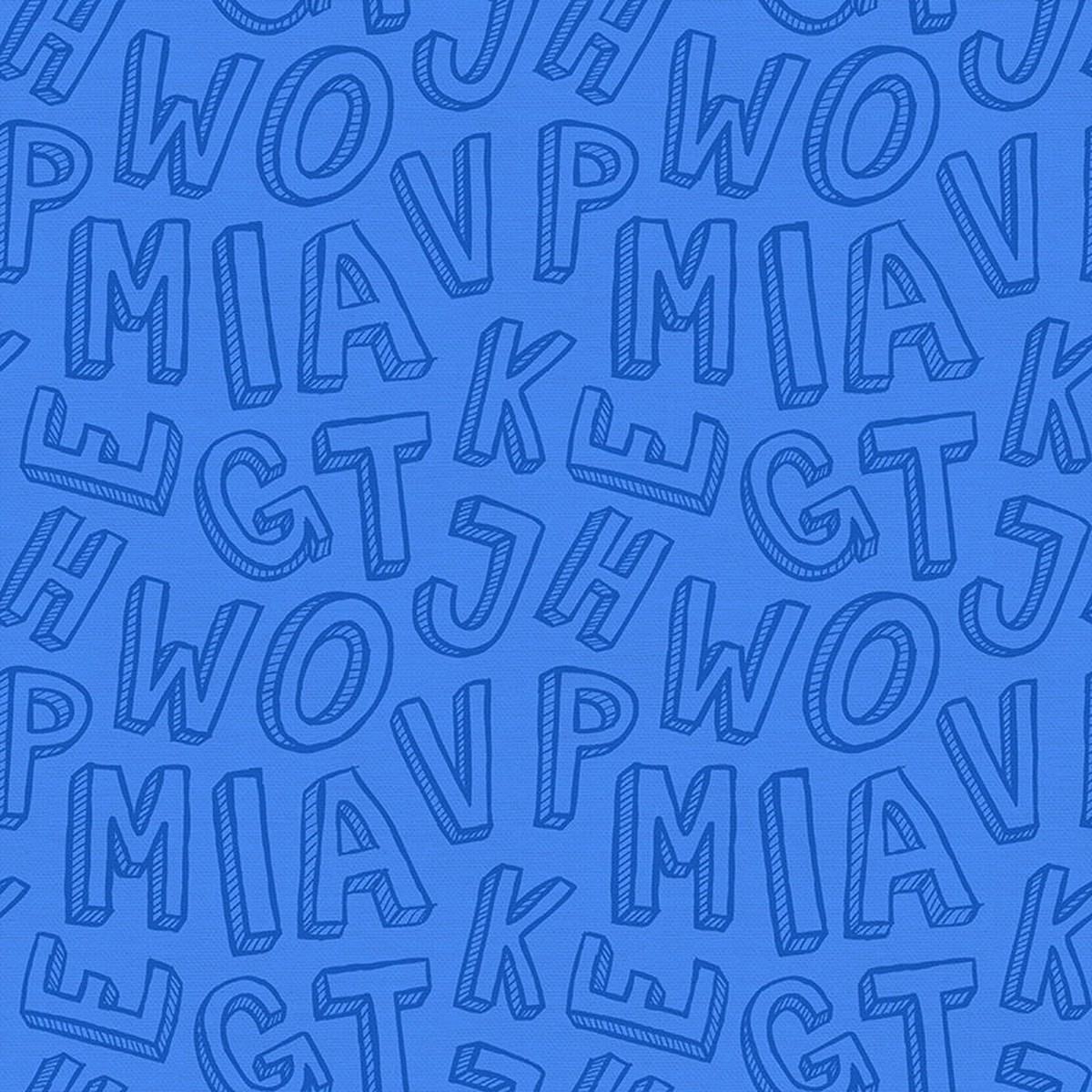 Shadow Box Letters - Blue