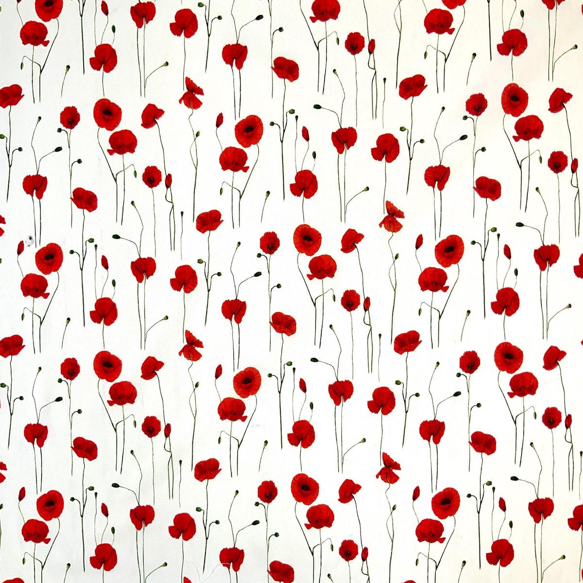 T423 Poppy Fields White