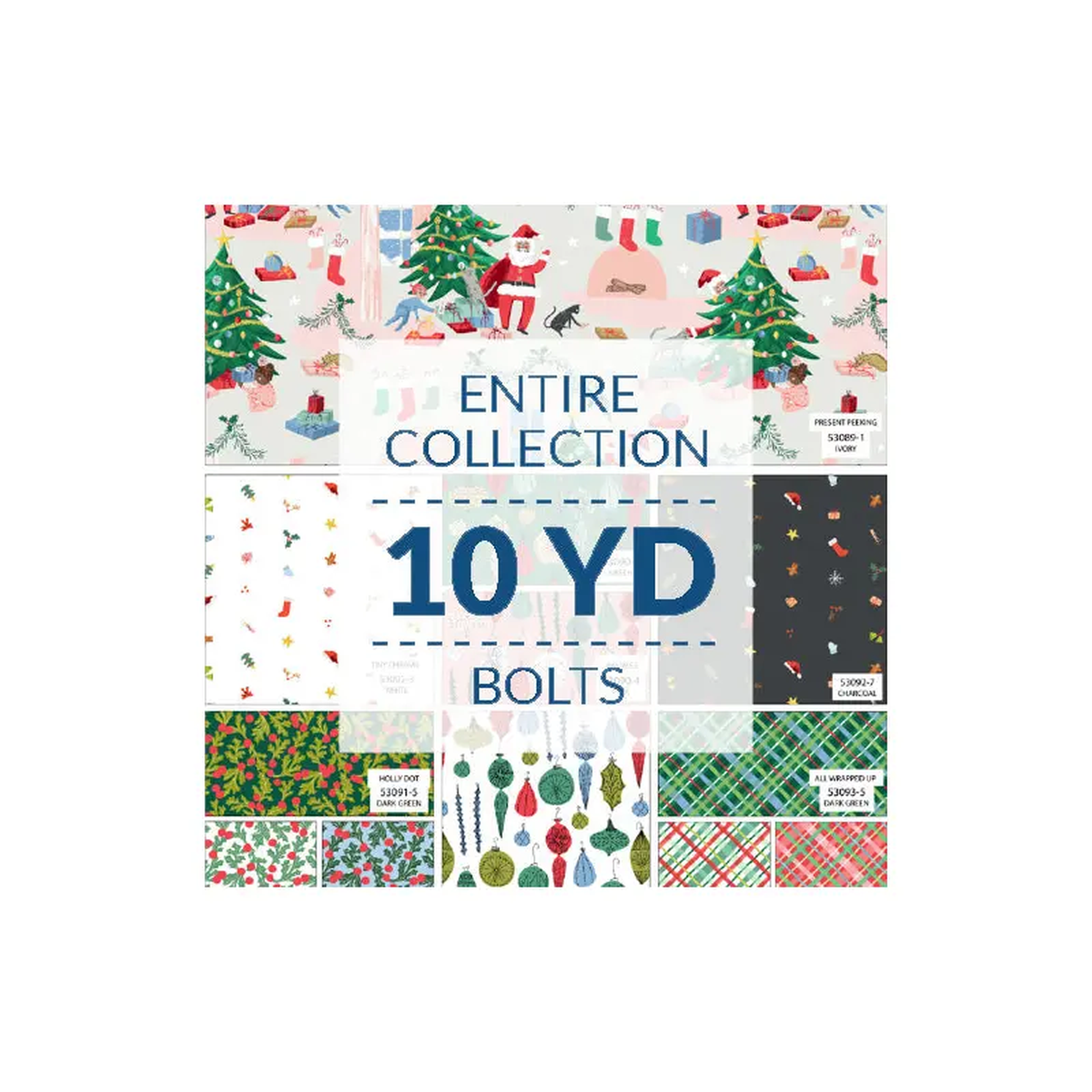 Christmas Charms Dylan Mierzwinski CHCH10YD-X Multi 10Yd Assortment Cotton