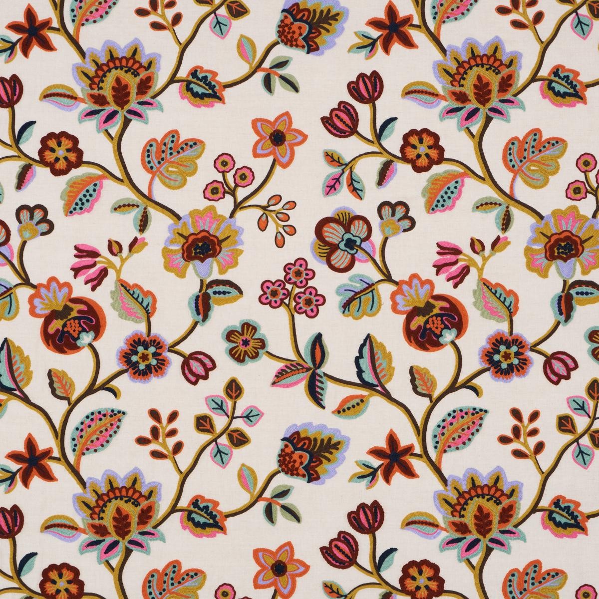 Loulou Embroidery Marigold 84751 by Schumacher Fabric