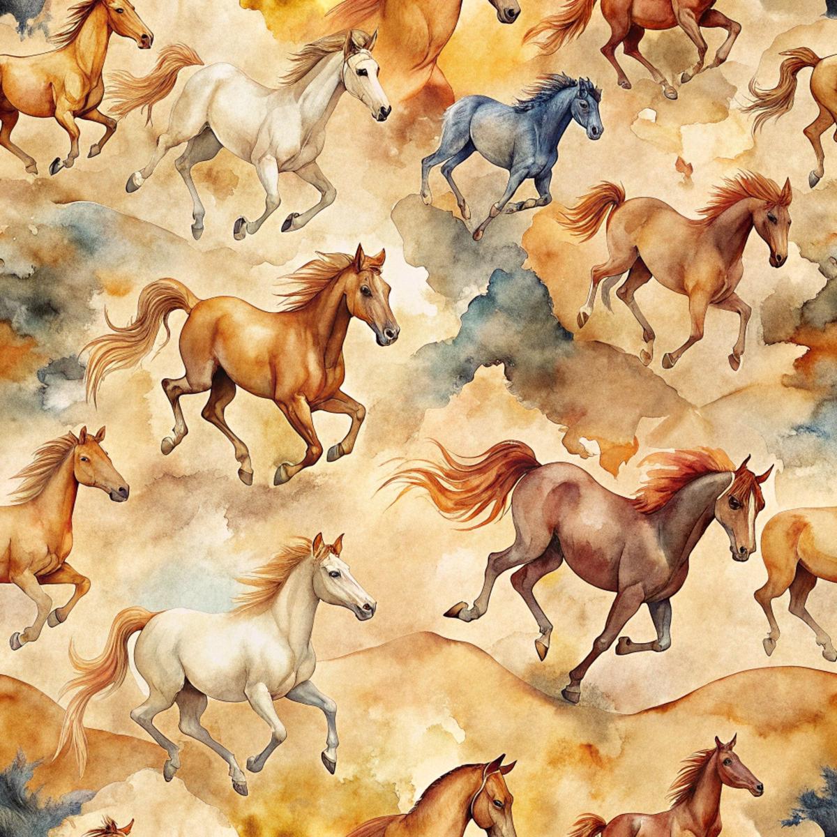 Wild Horses Pattern 16 Quilting Cotton Fabric