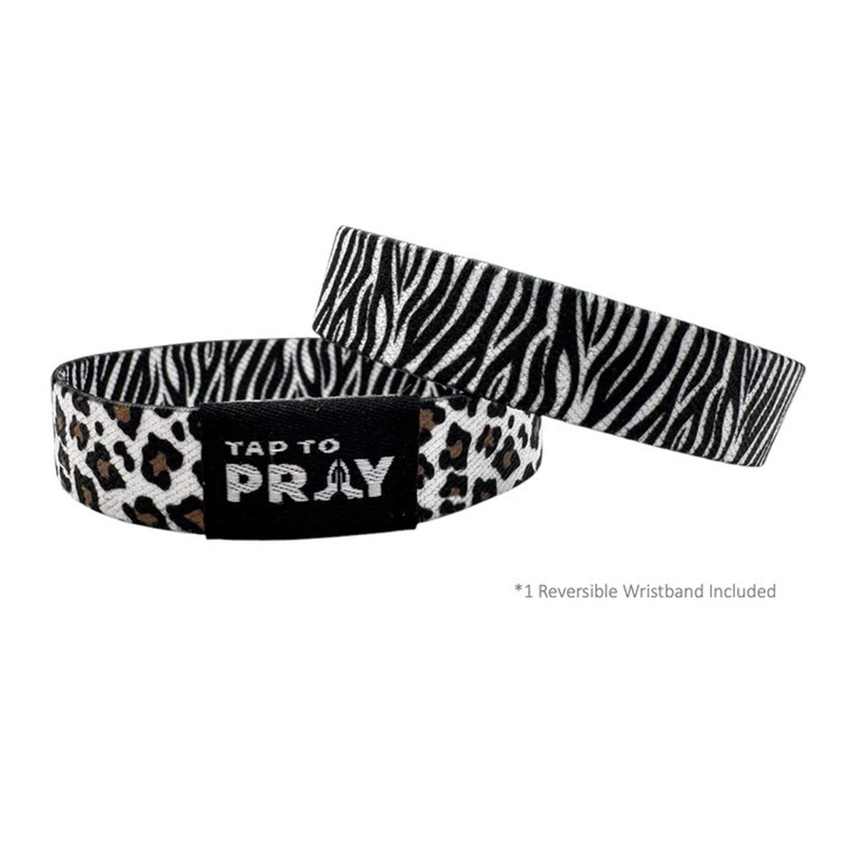 Tap To Pray Reversible Wristbands - Safari Zebra