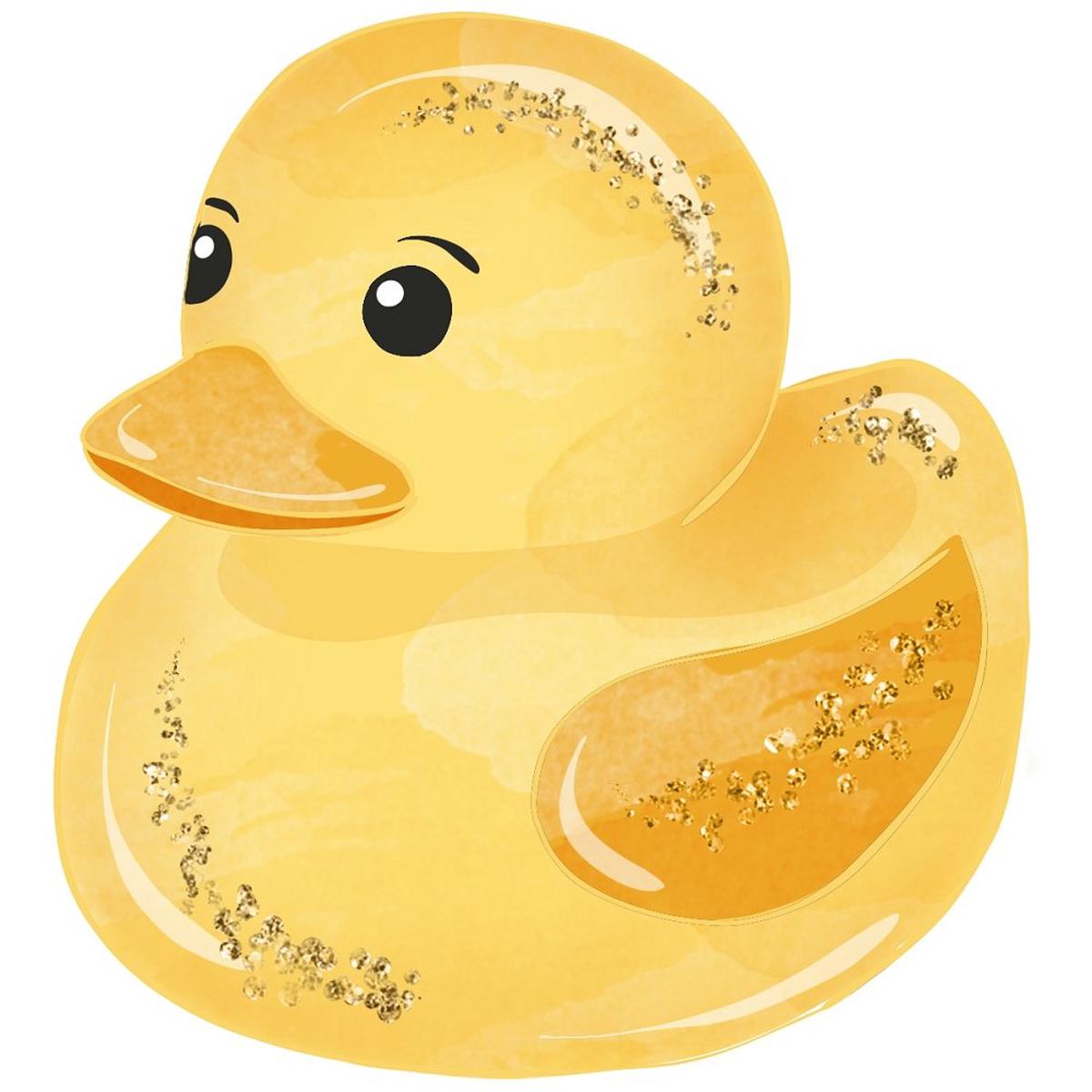 Watercolor Rubber Ducks #2 Fabric Panel
