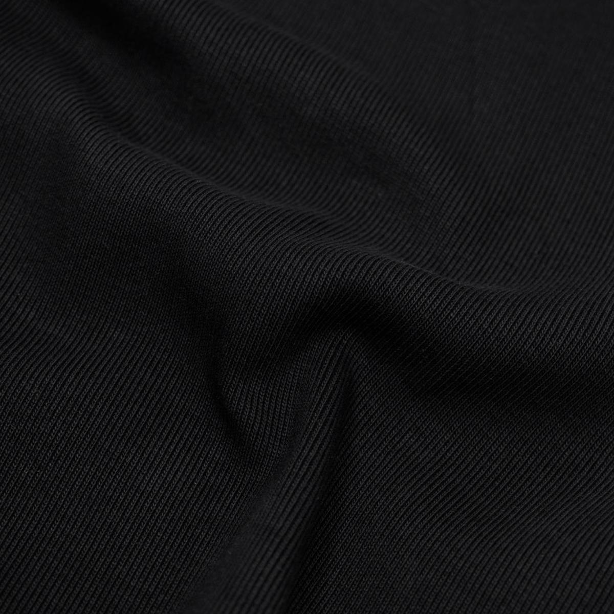 100% Cotton Heavy Sweatshirt Ribbing - Black