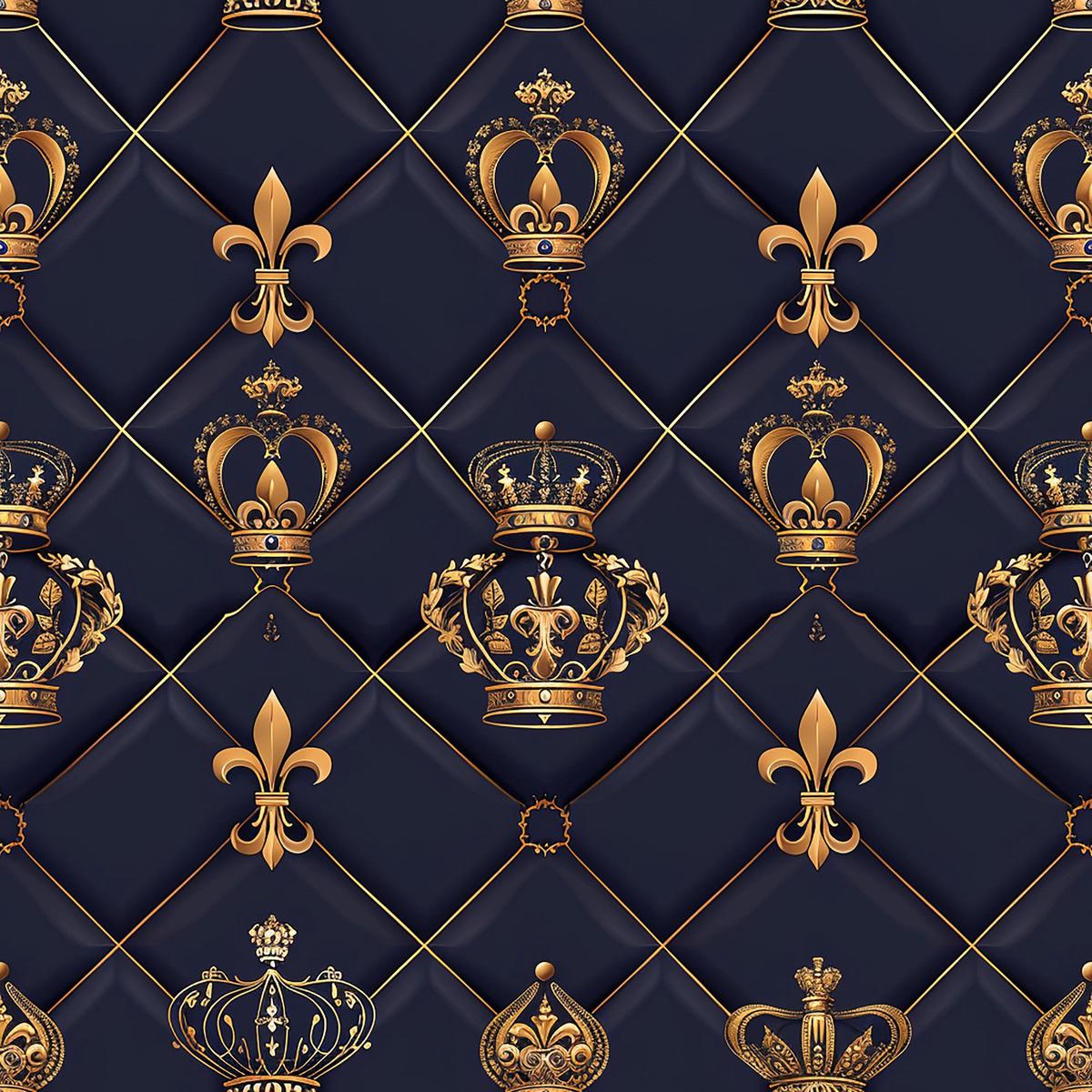 Henrys Crowns Pattern 3 Quilting Cotton Fabric