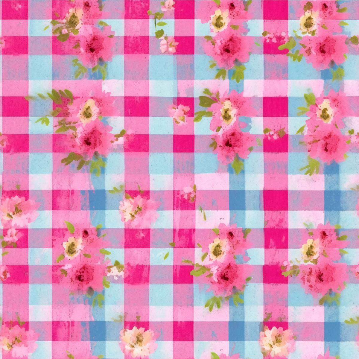 Country Girl Plaid Pattern 7 Quilting Cotton Fabric