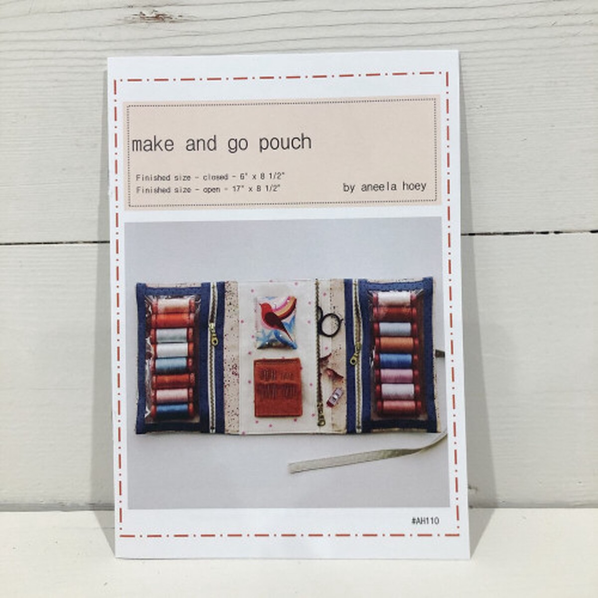 Make and Go Pouch pattern by Aneela Hoey clear zipper pouch pattern