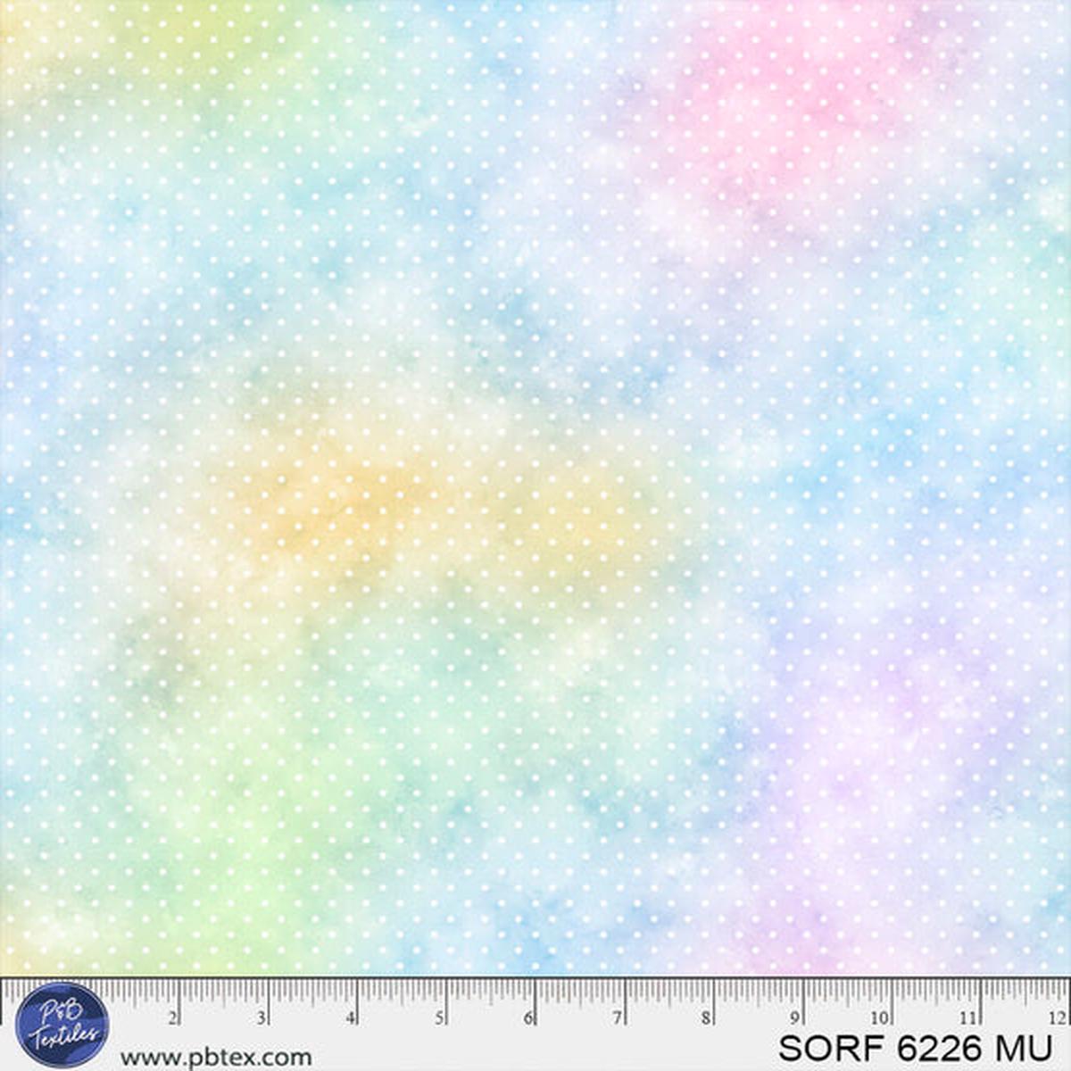 Sorbet Flannel Cloudy Multi Pin Dot Cotton 44" / 45" Fabric per yard