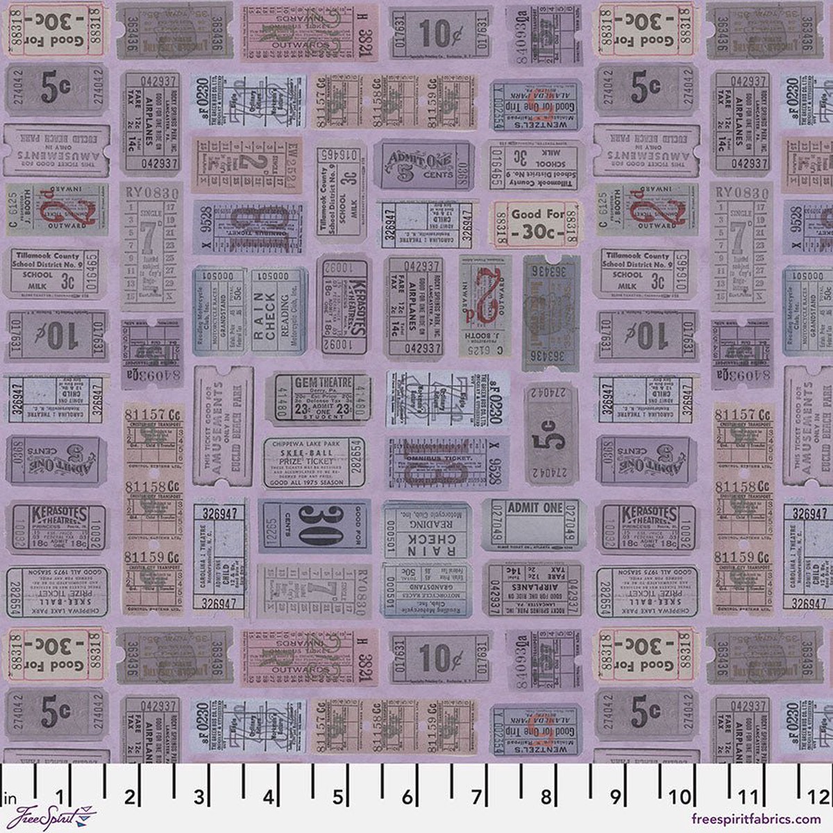 Purple Tickets Tim Holtz Eclectic Elements - Palette - (14 yard)