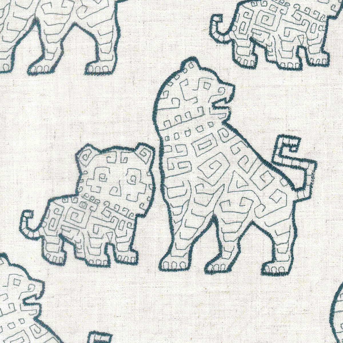 Foo Dog Aegean Regal Fabric